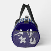 Navy Stripe Kinder Duffle Bag (Rechts)