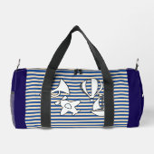 Navy Stripe Kinder Duffle Bag (Rückseite)