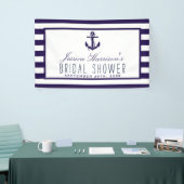 Navy Stripe Nautical Anchor Brautparty Banner (Messeveranstaltung)