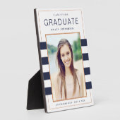 Navy Stripes Abschluss Foto Plaque Fotoplatte (Seite)