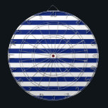 Navy Stripes Nautical Decor Dartscheibe<br><div class="desc">A nautical navy blue horizontal stripes decor. A modern nautical gift sure to make an impression on, or off the boat.
Use the "Ask this Designer" link to contact us with your special design requests or for some assistance with any of your customization project needs.</div>