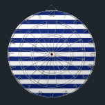 Navy Stripes Nautical Decor Dartscheibe<br><div class="desc">A nautical navy blue horizontal stripes decor. A modern nautical gift sure to make an impression on,  or off the boat. 
 
 



 
Use the "Ask this Designer" link to contact us with your special design requests or for some assistance with any of your customization project needs.</div>