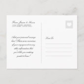 Navy Stripes Wedding Save the Date Postcard Ankündigungspostkarte (Rückseite)