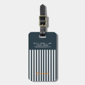 Navy Strips | Die Monografie des Modernen Gentlema Gepäckanhänger (Vorderseite vertikal)