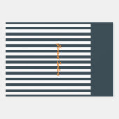Navy Strips | Die Monografie des Modernen Gentlema Geschenkpapier Set (Vorderseite)