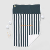 Navy Strips | Die Monografie des Modernen Gentlema Golfhandtuch (Insitu)