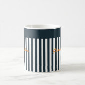 Navy Strips | Die Monografie des Modernen Gentlema Kaffeetasse (Mittel)