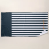 Navy Strips | Die Monografie des Modernen Gentlema Strandtuch (Vorderseite)