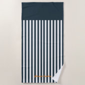 Navy Strips | Die Monografie des Modernen Gentlema Strandtuch (Vorderseite)