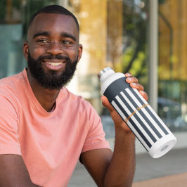 Navy Strips | Die Monografie des Modernen Gentlema Trinkflasche