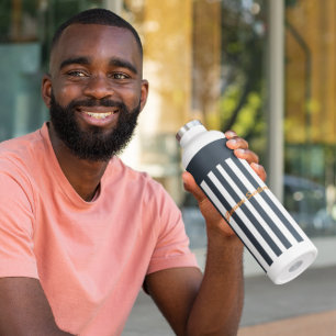 Navy Strips   Die Monografie des Modernen Gentlema Trinkflasche