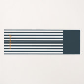 Navy Strips | Die Monografie des Modernen Gentlema Yogamatte (Vorderseite (Horizontal))