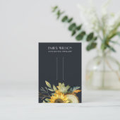 NAVY SUNFLOWER FALL AUTUMN HAIR CLIP DISPLAY VISITENKARTE (Stehend Vorderseite)