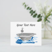 Navy Super Carrier Fighting Ship Postkarte (Stehend Vorderseite)