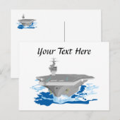 Navy Super Carrier Fighting Ship Postkarte (Vorne/Hinten)