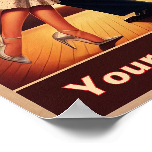 Navy Swing Dance Night Delight Poster (Ecke)