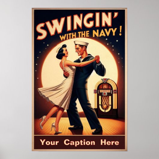 Navy Swing Dance Night Delight Poster (Vorne)