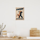 Navy Swing Dance Night Delight Poster (Küche)