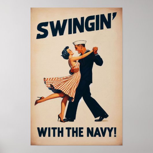 Navy Swing Dance Night Delight Poster (Vorne)