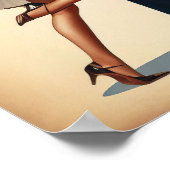 Navy Swing Dance Night Delight Poster (Ecke)