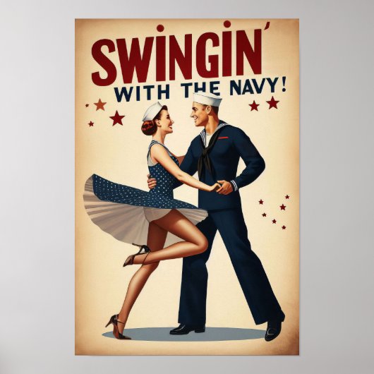 Navy Swing Dance Night Delight Poster (Vorne)