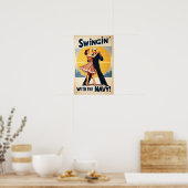 Navy Swing Dance Night Delight Poster (Küche)