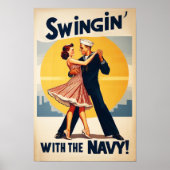 Navy Swing Dance Night Delight Poster (Vorne)