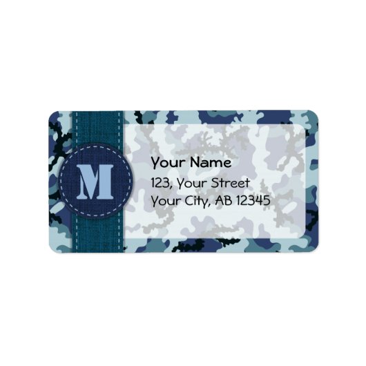 Navy-Tarnung Adressaufkleber (Vorne)