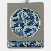 Navy-Tarnung Banner-Ornament Silber (Vorderseite)