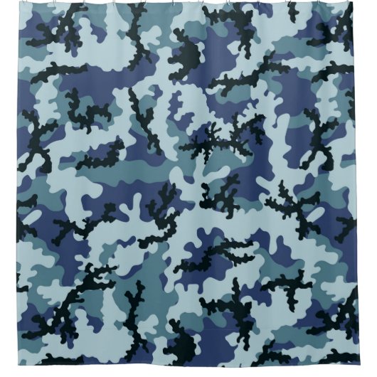 Navy-Tarnung Duschvorhang (Vorderseite)