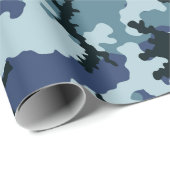 Navy-Tarnung Geschenkpapier (Rolleneckpunkt)