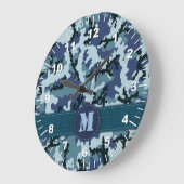 Navy-Tarnung Große Wanduhr (Winkel)