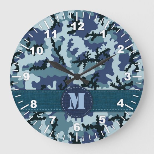 Navy-Tarnung Große Wanduhr (Vorderseite)