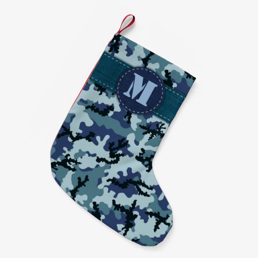 Navy-Tarnung Kleiner Weihnachtsstrumpf (Vorderansicht (hängend))
