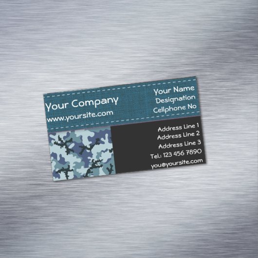 Navy-Tarnung Magnetische Visitenkarte (Beispiel)