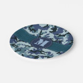 Navy-Tarnung Pappteller (Schrägansicht)