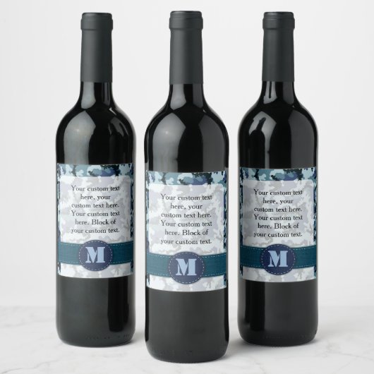 Navy-Tarnung Weinetikett (Flaschen)