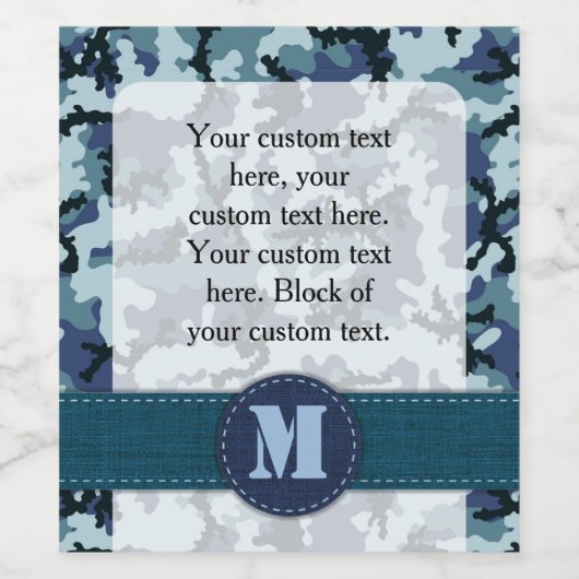 Navy-Tarnung Weinetikett (Einzelnes Label)