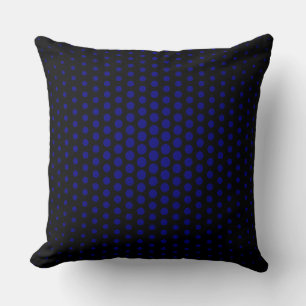 Navy Techno Dots Modern Black Kissen
