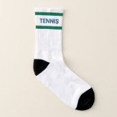 Navy Tennis Green Strip Retro Unisex Socken (Rechts - Außen)