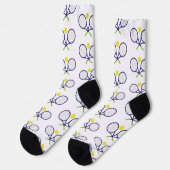 Navy Tennis Racquets Pattern Socks Socken (Linkes Detail)