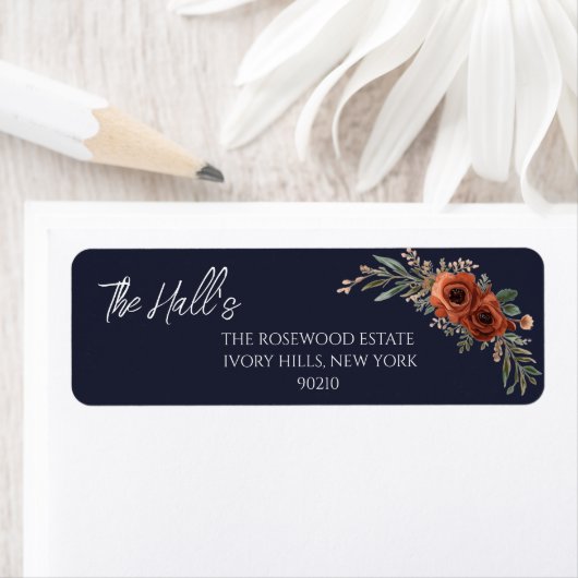 Navy Terrakotta Blumen Boho Hochzeit (Insitu)