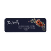Navy Terrakotta Blumen Boho Hochzeit (Vorne)