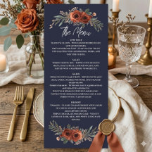 Navy Terrakotta Blumen Boho Hochzeit