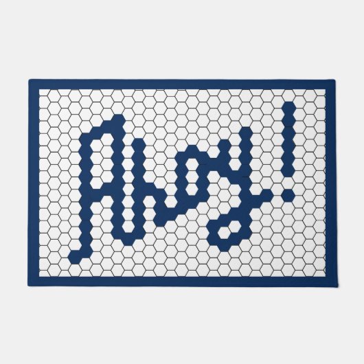 Navy Tile Design Nautical Boote Fußmatte (Vorderseite)