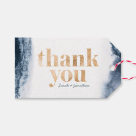Navy Tinte und Gold Hochzeit Danke, Tags Geschenkanhänger