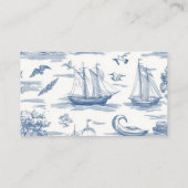 Navy Toile Nautical Baby Shooting Books for Baby Begleitkarte (Rückseite)