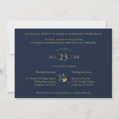Navy Trendy Branches Wedding Celebration 2 Photos (Rückseite)