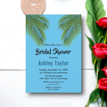 Navy Tropical Palm Beach Destination Brautparty