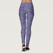 Navy-Tweed-Linen-Muster  Leggings (Rückseite)